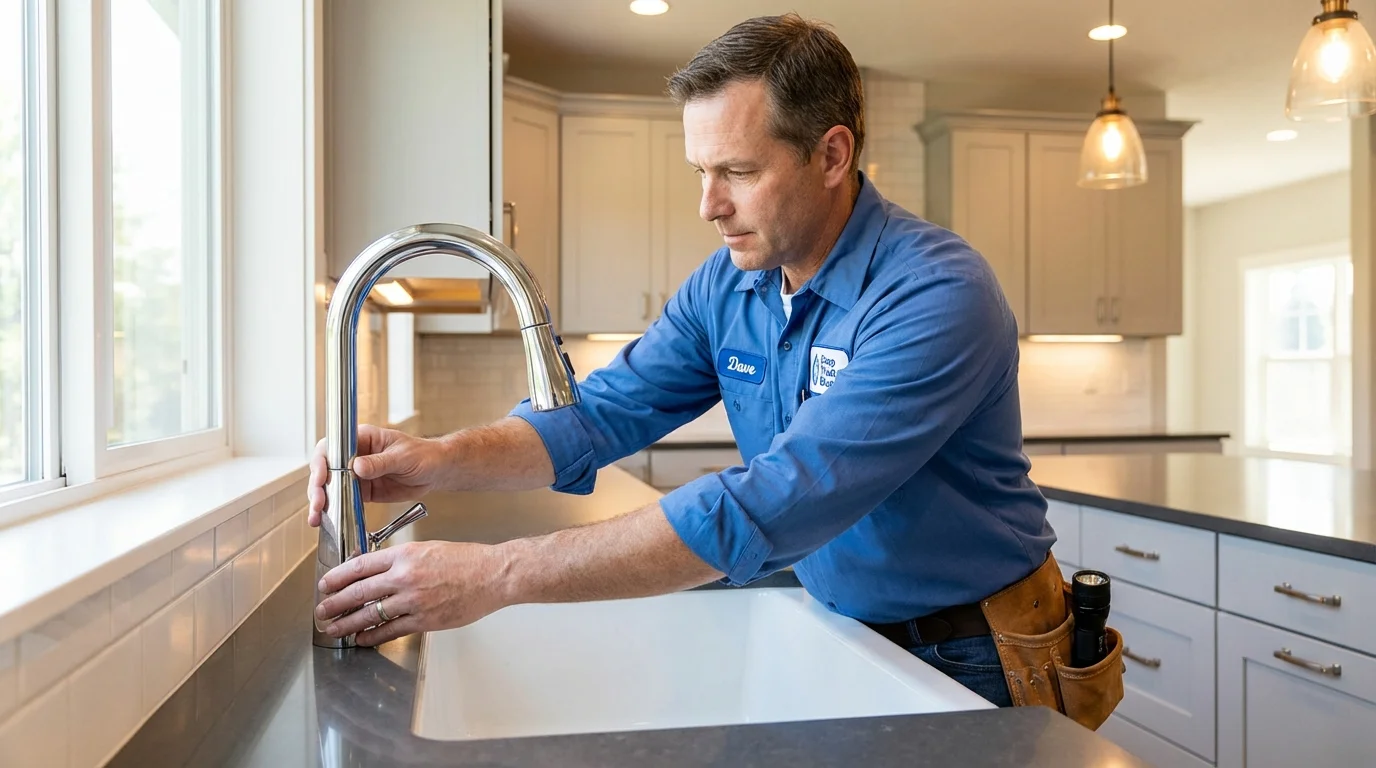Kitchen faucet installation by Johns Plumbing LLC in Coal Valley